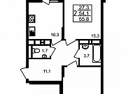2-комнатная квартира, 55.8 м², 11/17 эт. Мытищи