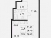 Студия, 36.5 м², 2/17 эт. Санкт-Петербург