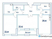 2-комнатная квартира, 113 м², 5/6 эт. Санкт-Петербург