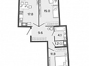 2-комнатная квартира, 59.5 м², 6/20 эт. Санкт-Петербург