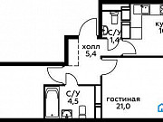2-комнатная квартира, 60.2 м², 3/20 эт. Балашиха