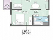 1-комнатная квартира, 37.9 м², 14/25 эт. Санкт-Петербург