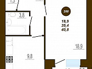 1-комнатная квартира, 40.8 м², 1/10 эт. Тверь