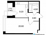 1-комнатная квартира, 39.2 м², 4/18 эт. Мытищи