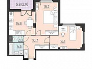 2-комнатная квартира, 69.2 м², 10/23 эт. Санкт-Петербург