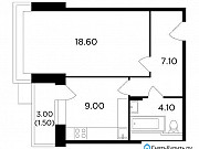 1-комнатная квартира, 40.3 м², 6/17 эт. Мытищи
