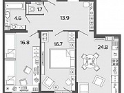 2-комнатная квартира, 81 м², 4/8 эт. Санкт-Петербург