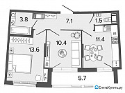 2-комнатная квартира, 47.8 м², 10/20 эт. Санкт-Петербург