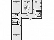 3-комнатная квартира, 88.2 м², 3/25 эт. Краснодар