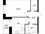 1-комнатная квартира, 36.5 м², 2/16 эт. Пушкино