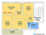 3-комнатная квартира, 85 м², 2/3 эт. Домодедово