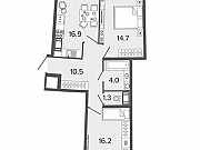 2-комнатная квартира, 63.6 м², 9/20 эт. Санкт-Петербург