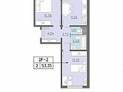 2-комнатная квартира, 53.4 м², 4/25 эт. Санкт-Петербург