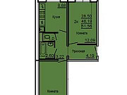 2-комнатная квартира, 51.6 м², 5/10 эт. Челябинск