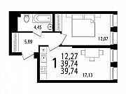 2-комнатная квартира, 39.7 м², 2/20 эт. Уфа
