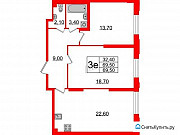 2-комнатная квартира, 69.5 м², 2/18 эт. Санкт-Петербург