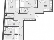 3-комнатная квартира, 103.3 м², 3/6 эт. Санкт-Петербург