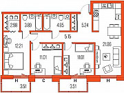 3-комнатная квартира, 78.2 м², 16/22 эт. Санкт-Петербург