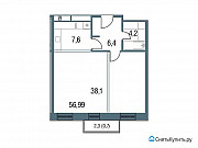 1-комнатная квартира, 57 м², 14/16 эт. Москва