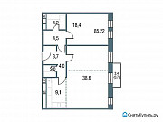 2-комнатная квартира, 85 м², 11/16 эт. Москва