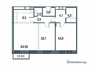 2-комнатная квартира, 86 м², 11/16 эт. Москва