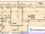 3-комнатная квартира, 87 м², 2/9 эт. Белгород