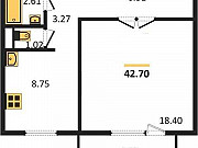 1-комнатная квартира, 42 м², 8/10 эт. Челябинск