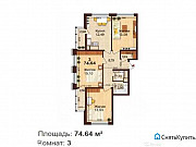 3-комнатная квартира, 75 м², 16/25 эт. Рязань