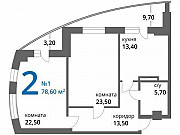 2-комнатная квартира, 78 м², 4/24 эт. Тюмень