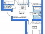 2-комнатная квартира, 76 м², 2/6 эт. Тверь