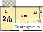 2-комнатная квартира, 54 м², 2/12 эт. Ульяновск