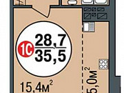 1-комнатная квартира, 35 м², 24/25 эт. Новосибирск