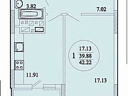 1-комнатная квартира, 42 м², 12/24 эт. Самара