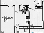 2-комнатная квартира, 59 м², 9/16 эт. Самара