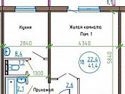 1-комнатная квартира, 42 м², 4/8 эт. Красноярск