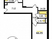 2-комнатная квартира, 62 м², 5/18 эт. Владимир