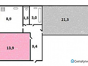 2-комнатная квартира, 58 м², 3/4 эт. Самара