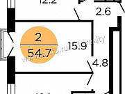 2-комнатная квартира, 55 м², 8/29 эт. Москва