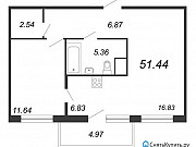 1-комнатная квартира, 51 м², 7/10 эт. Санкт-Петербург