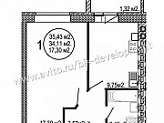 1-комнатная квартира, 35 м², 1/5 эт. Волгоград