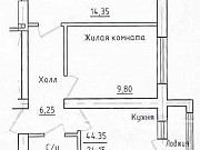 2-комнатная квартира, 44 м², 2/4 эт. Калининград