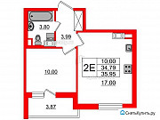 1-комнатная квартира, 34 м², 6/12 эт. Санкт-Петербург