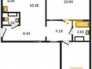 3-комнатная квартира, 66 м², 10/10 эт. Челябинск