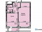 1-комнатная квартира, 43 м², 2/10 эт. Новосибирск