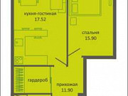 2-комнатная квартира, 52 м², 6/25 эт. Пермь
