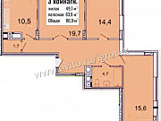 3-комнатная квартира, 89 м², 2/17 эт. Владимир