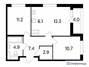 3-комнатная квартира, 57 м², 5/19 эт. Москва