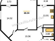 2-комнатная квартира, 68 м², 19/23 эт. Ростов-на-Дону