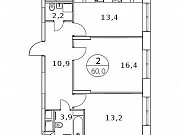 2-комнатная квартира, 59 м², 10/25 эт. Москва