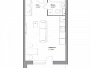 1-комнатная квартира, 27 м², 1/17 эт. Октябрьский